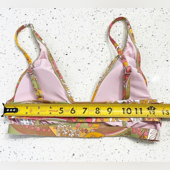 Gianni Bini Floral Bikini Top Womens Small Multicolor Padded Strappy Back - Picture 7 of 9